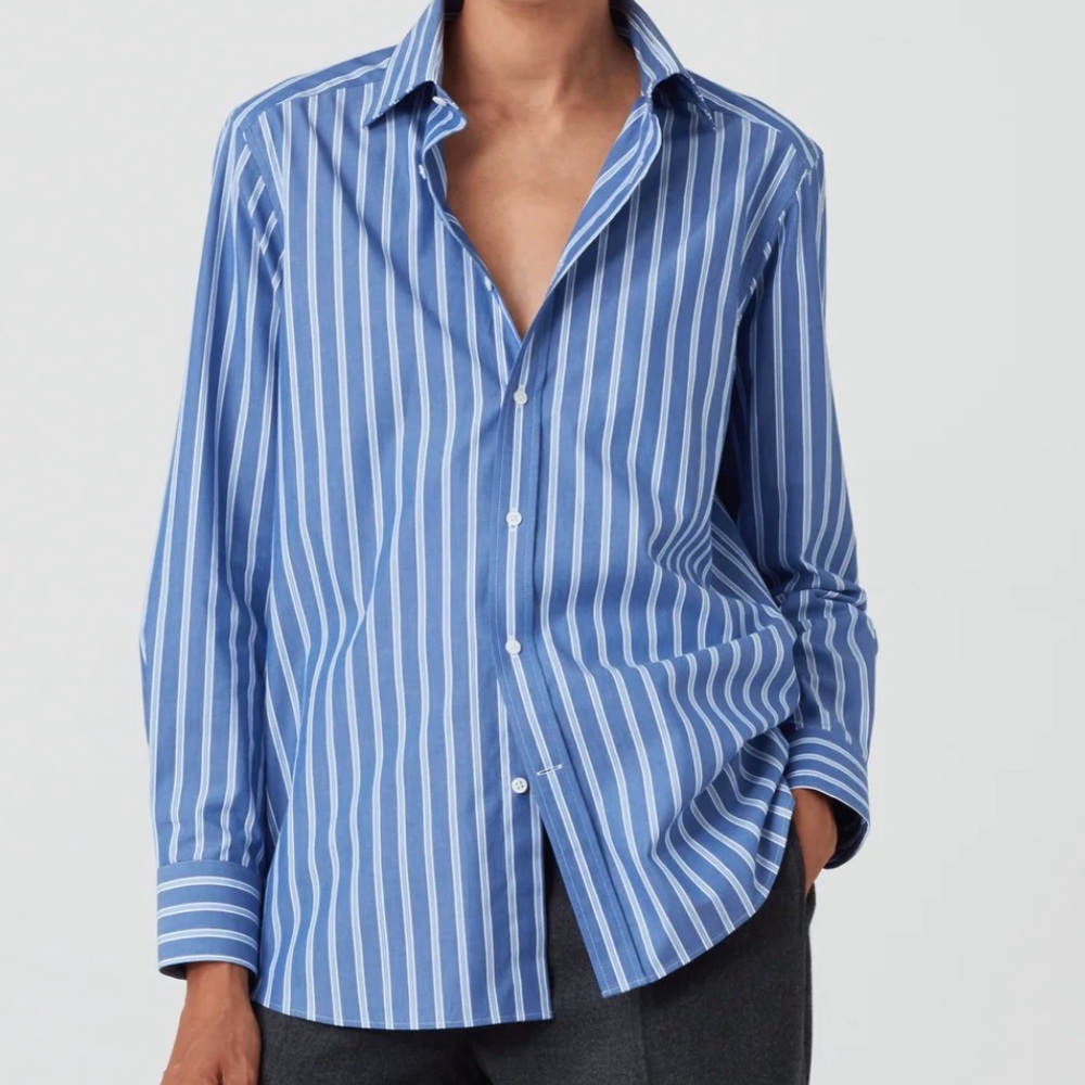 WNU (With Nothing Underneath) striped shirt